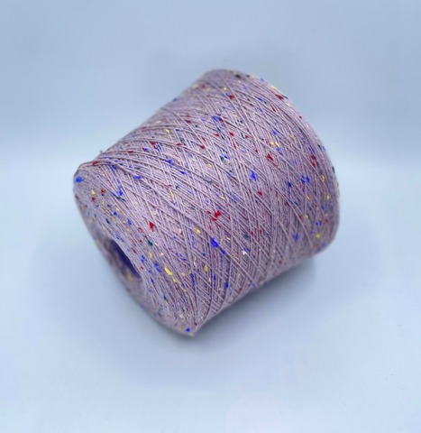 Filati Venezia (пр.Италия),art-Calzetteria Bottonato, 4/16 400/100гр, 75%Меринос, 25%Полиамид, цвет-Бледно-розовый,твидовый, арт-36633