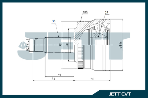 ШРУС внешний JETT V43-5004 ABS