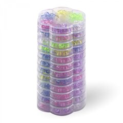 Набор для создания украшений-бусины Alingar, 80х80х12 мм, "Кристаллы", 1 вид бусин(6 цв.), 1х1,1 м леска, пластик. пенал