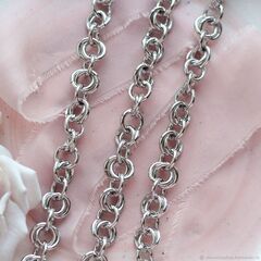 Цепочка 10х10 мм, родий, 27 см. А033-1 (27см)