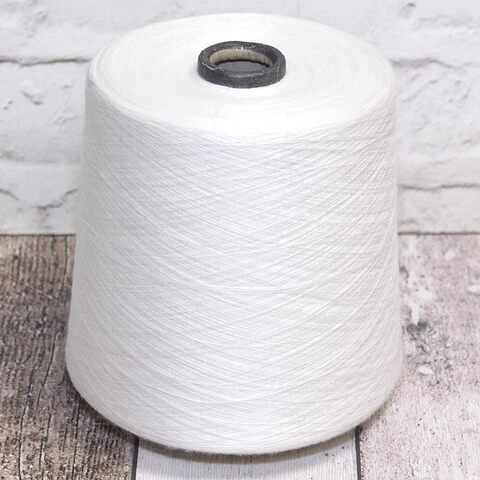 Смотка кашемир с шелком (30%) FAIR SILK 7*2/120 белый молочный