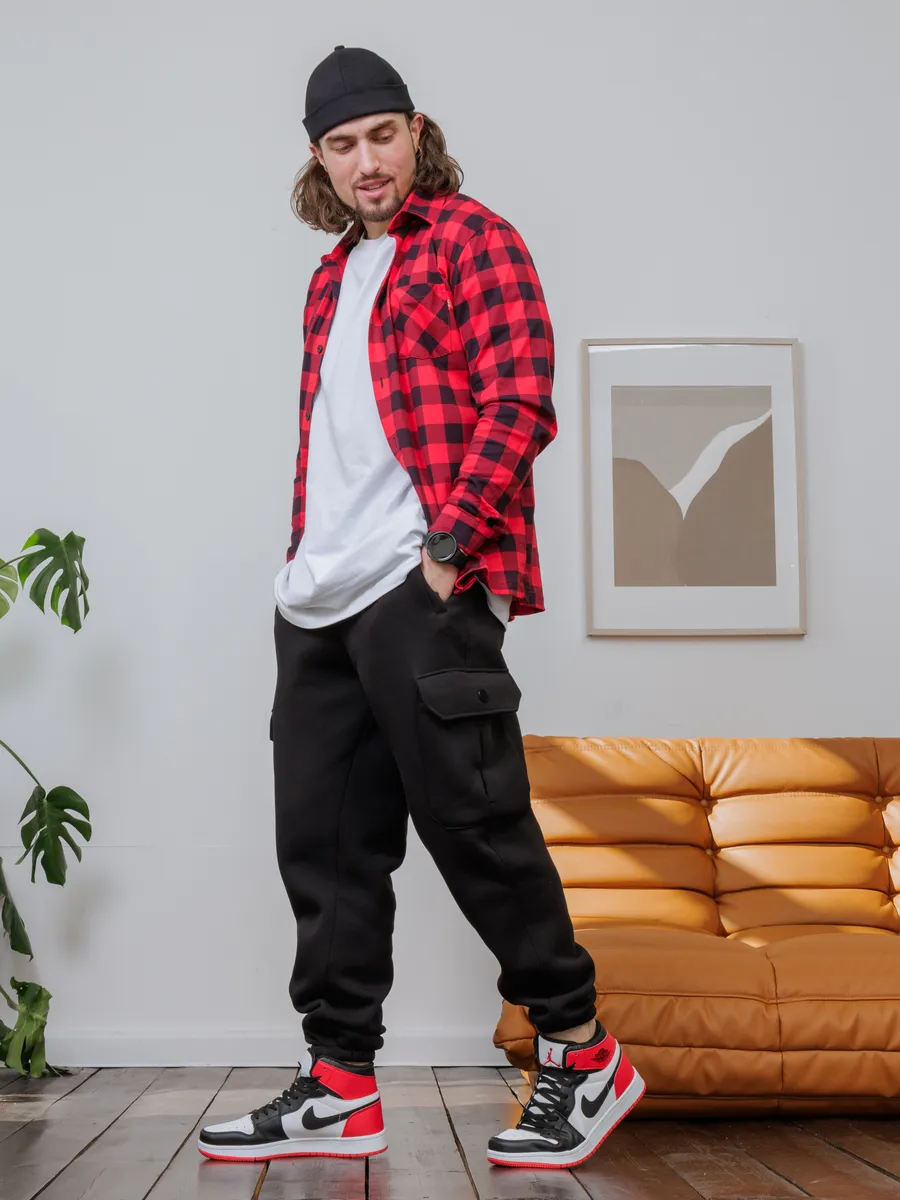 Теплые джоггеры с флисом