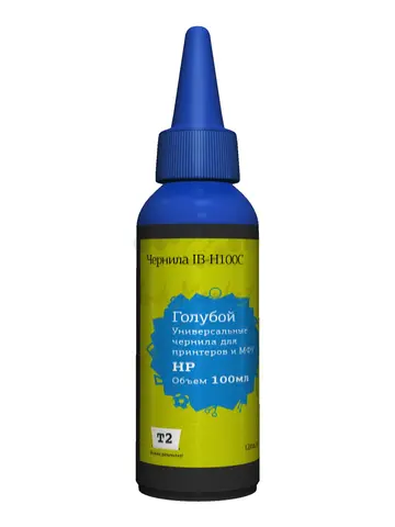 IB-H100C Чернила T2 универсальные для HP и Lexmark, цвет голубой (100мл.)