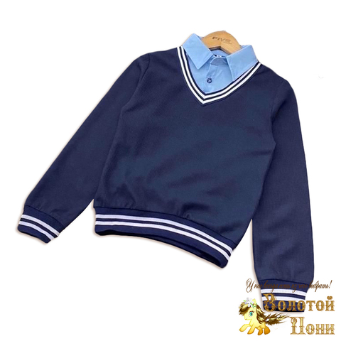 Джемпер-обманка м (9-13) 260415-WD201