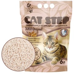 Наполнитель комкующийся растительный CAT STEP Tofu Original, 6 л