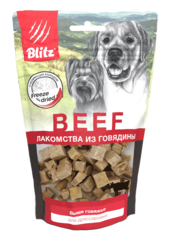 Лакомство для собак ВЫМЯ ГОВЯЖЬЕ BLITZ 0,060кг