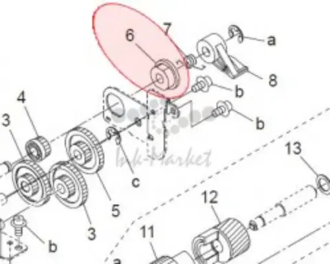 Konica Minolta Fuser cleaning shaft holder original 26NA53840