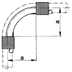 Фиксатор поворота REHAU с кольцами 90°, 16 (11388811002)