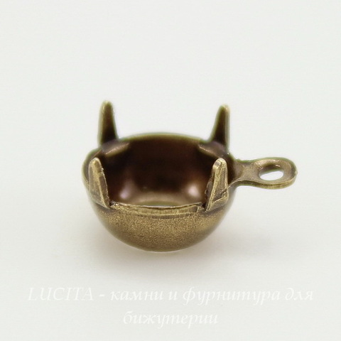 Сеттинг - основа - подвеска для страза 8 мм (39ss) (оксид латуни) ()