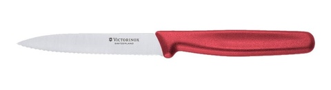 Нож кухонный Victorinox Standart (5.0731) стальной для чистки овощей и фруктов лезв.100мм серрейт. заточка красный