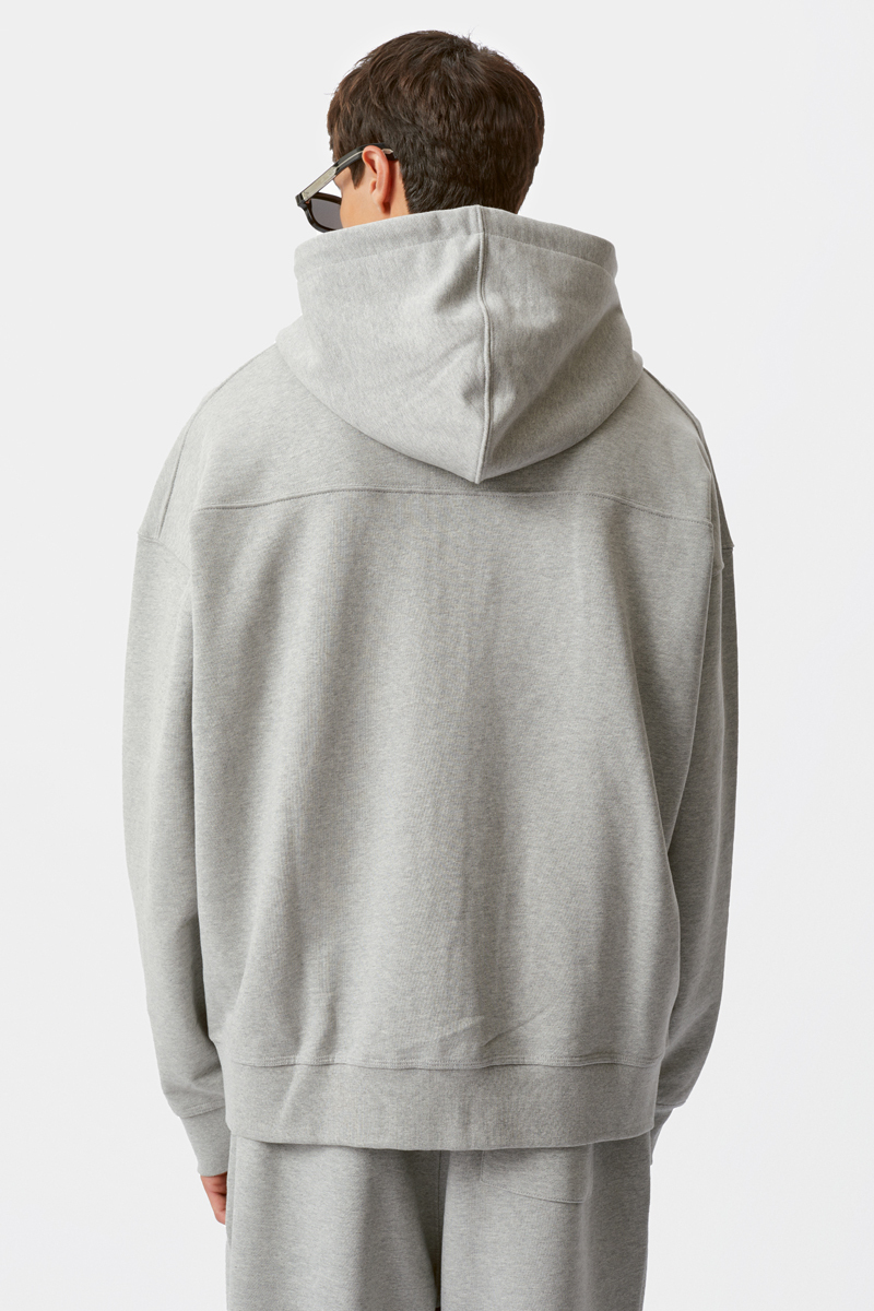 Серое худи на молнии LAINE