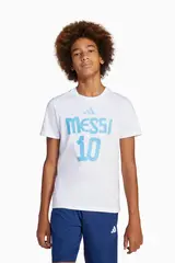 Футболка adidas Messi Name and Number Graphic Junior - белый