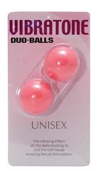 Розовые вагинальные шарики Vibratone DUO-BALLS - 