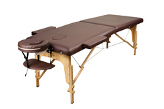 Массажный стол Atlas Sport складной 2-с 60 см деревянный + сумка в подарок (коричневый)