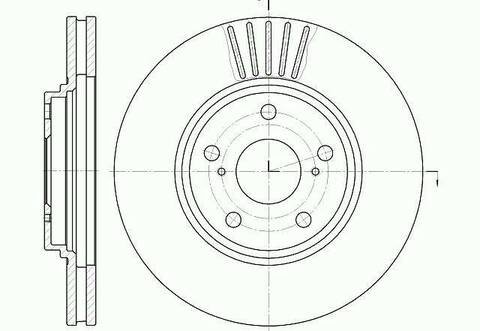 Диск тормозной вентилируемый G-brake  GR-02784