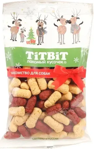 Titbit лакомство для собак кукурузные палочки с индейкой и говядиной 95г