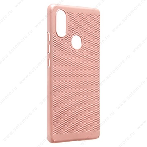 Накладка пластиковая перфорированная для Xiaomi Mi 8 SE розовый