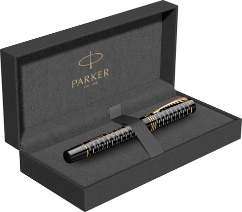 Ручка перьевая Parker Duofold 100th Anniversary LE, Black GT, M (2123546)