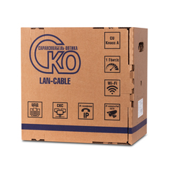 Кабель связи симметричный СКО U/UTP Сat 5e PE 4х2 AWG24 Premium Outdoor 305м КСС.СКО.UU.C5e.4.04.1.9