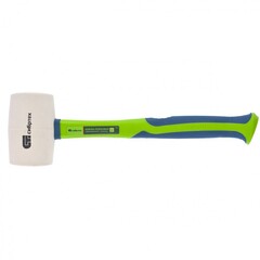 11168 Киянка резиновая, 680г., белая резина, фибергласовая рукоятка  Сибртех