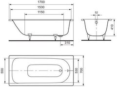 Стальная ванна KALDEWEI Eurowa 170x70