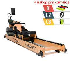 Гребной тренажер UNIX Fit Wood Rower Light