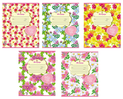 Тетрадь А5 18л линия Цветы с пожеланием PROF-PRESS