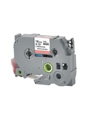 Кассета с лентой S'OK by Sakura Printing TZE445 для Brother,  белый на красном, 18мм, 8м , наклейка