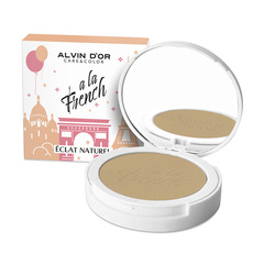 .Alvin D`or  A LA FRENCH ALF-03 Пудра  тон 03 Natural beige компактная фиксирующая Eclat Naturel  10
