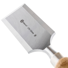 Стамеска плоская КОБАЛЬТ 50 х 140 мм, CR-V, деревянная рукоятка (1 шт.)  подвес (Арт. 245-855)