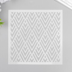 Трафарет пластик "Треугольники - горы" 15х15 см