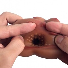 Мастурбатор компактный в виде женского тела и вагины (коричневый)