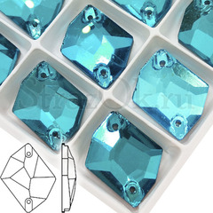 Купить пришивные стразы бирюзовые Cosmic Aquamarine