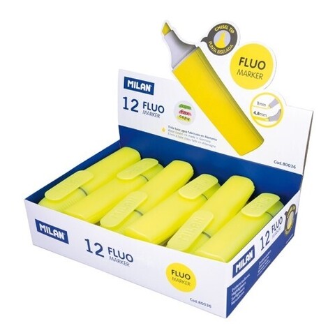 Marker \ Маркер \BOX 12 YELLOW FLUO HIGHLIGHTERS