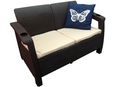 Двухместный диван из искусственного ротанга Yalta 2 Seat