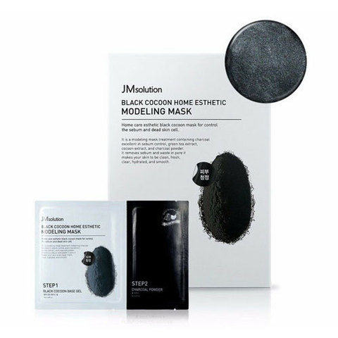 JMsolution Black Cocoon Home Esthetic Modeling Mask - Моделирующая маска с протеинами шелкопряда и углем