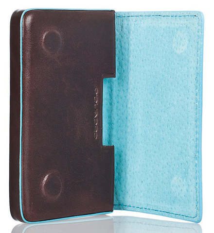 Чехол для визитных карт Piquadro Blue Square, коричневый, кожа натуральная (PP1263B2/MO)