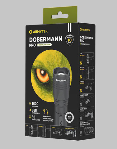 Фонарь Armytek Dobermann Pro Magnet USB White