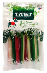 Titbit лакомство для собак Снеки жевательные рождественские Новогодняя коллекция 100г