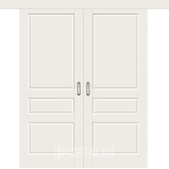 Купить Двустворчатая дверь купе эмаль VFD Chester Ivory слоновая кость глухая
