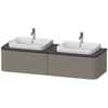 Duravit Happy D.2 Plus Тумба подвесная  354x1600x550мм 2 ящика , цвет: stone grey satin matt HP4946B9292
