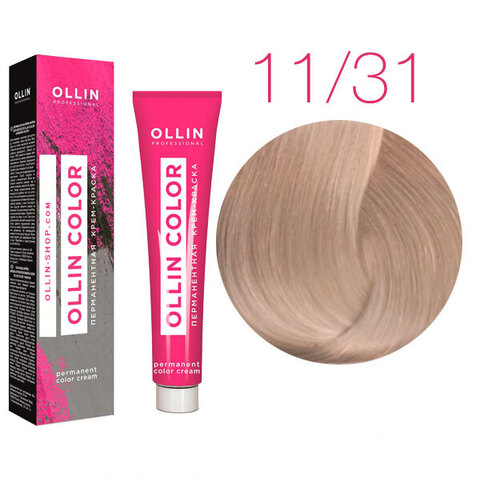 OLLIN Color 11/31 (Специальный блондин золотисто-пепельный) - Перманентная крем-краска для волос