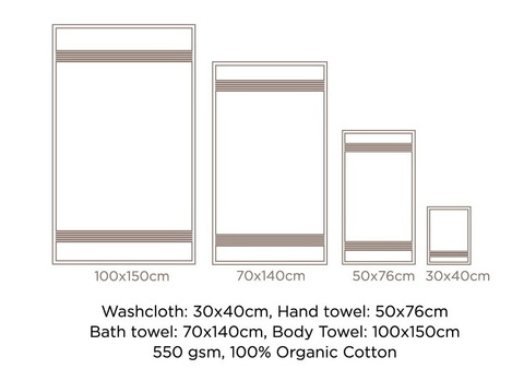 Полотенце 70х140 Hamam Galata Organic зеленое