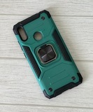 Противоударный чехол Strong Armour Case с кольцом для Huawei Y6 2019 / Y6 Pro 2019 / Y6 Prime 2019 (Зеленый)