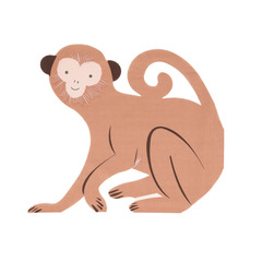 Салфетки "Обезьянка" 16 шт. (2023) (17,1 х 14,6 см)