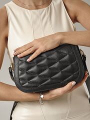 Сумка кожаная на плечо Deboro 30791 черный флот