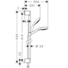 Душевой гарнитур 91,5 см 3 режима Hansgrohe Croma Select S 26571400