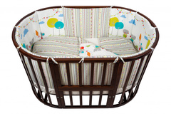 Комплект для кроватки Nuovita "La pioggia", 6 предметов. (grigio / серый)