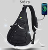 Картинка рюкзак однолямочный Nevo Rhino 9070 Black - 4