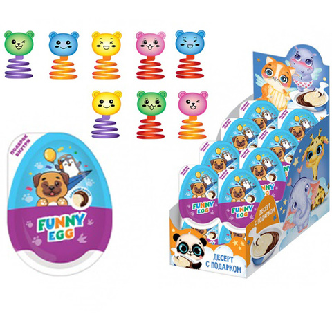 КОНФИТРЕЙД FUNNY EGG Шоколадно-ванильная паста с подарком 1кор* 6бл*16шт, 20г.